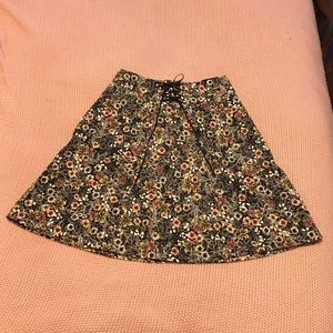 Anthropologie Velvet Printed Skirt 0